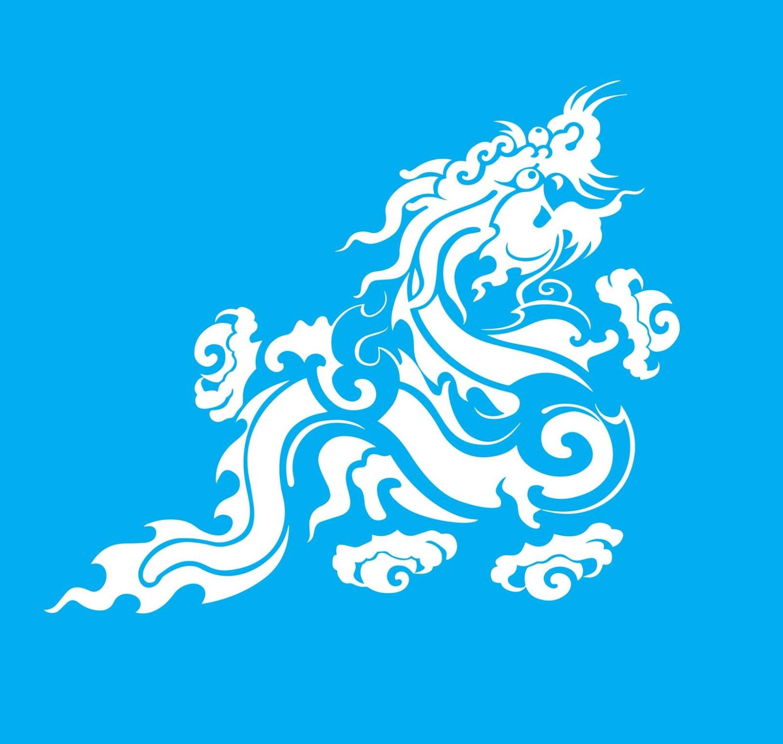 Keunsel Logo A dragon climbs through clouds